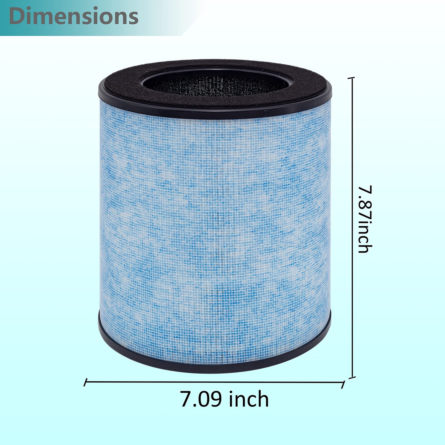 Lhari MK03 Air Filter Replacement, Compatible with AROEVE MK03 / DH-JH03 and POMORON MJ003H Air Purifier, 2-Pack