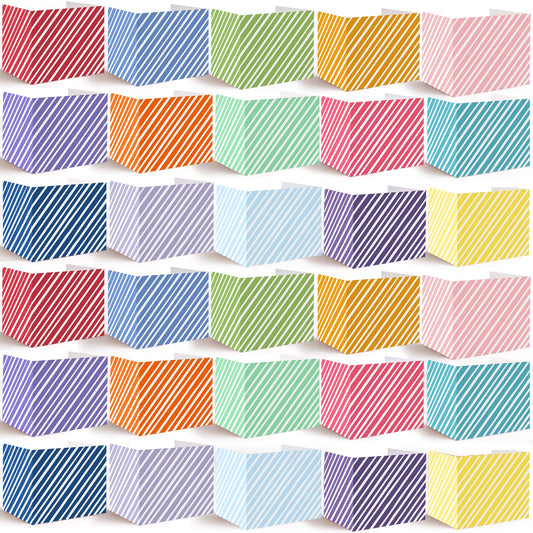 Sherr 30 Pcs School Privacy Boards Bulk for Student Colored Desk Trifold Divider Panels Privacy Partition Folders for School Student Teacher Desks, 15.8 x 13.4 x 11.81 Inches (Stripe Color)