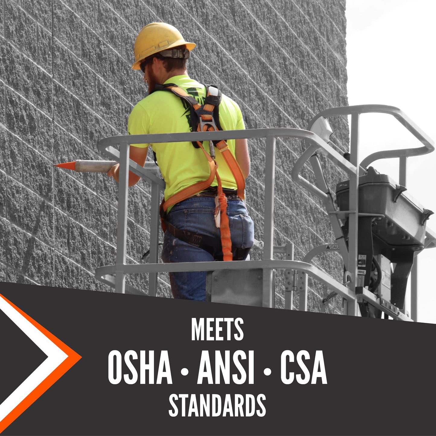 Malta Dynamics Warthog Safety Harness Fall Protection with Tongue Buckle Legs & X-Pad, Full Body Harness for Safety and Protection, Construction and Roofing Harness - OSHA/ANSI Compliant (S-M)