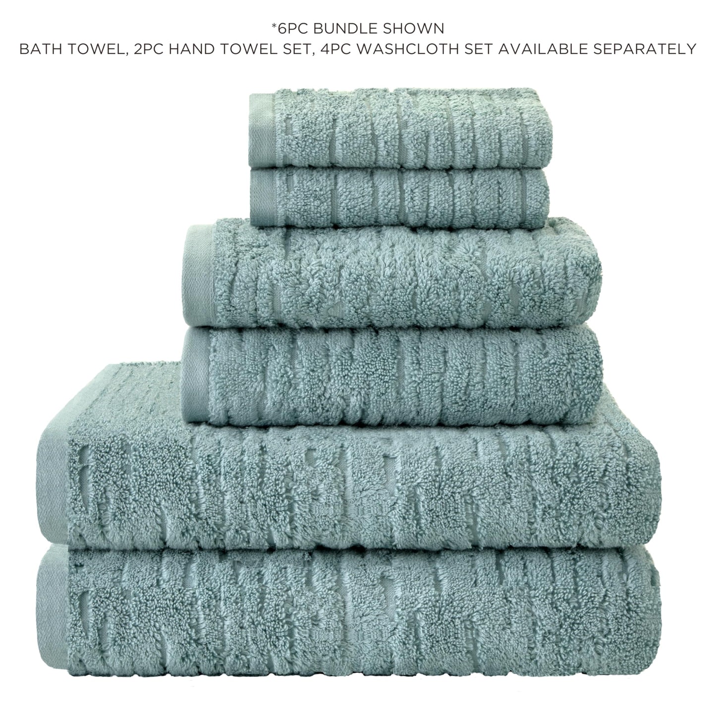SKL Home CloudSoft Cotton Luxury Hand Towel 2pc Set for Bath/Kitchen/Bar & Gift, Teal