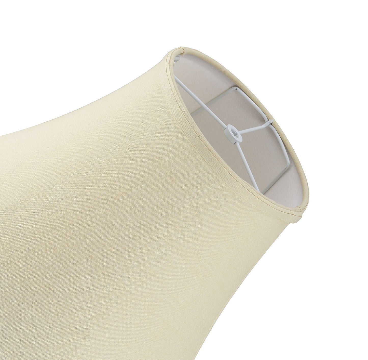 Aspen Creative 38004 Traditional Handsewn Bell Shaped Collapsible Spider Construction Lamp Shade in Cream, 8" Top x 17" Bottom x 13" Slant, Set of 1