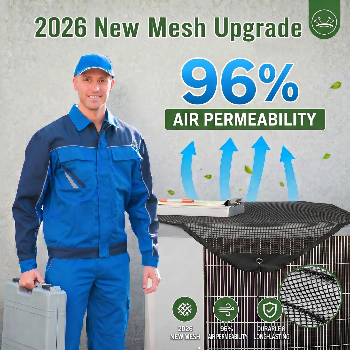 Xeeol 36x36 Central Air conditioner Covers for Outside, Larger Mesh AC Unit Covers Outdoor - Top Universal Defender