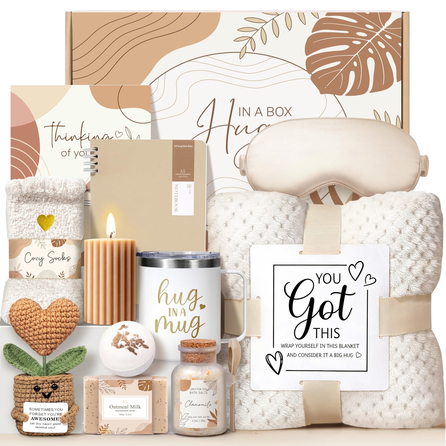 Oufrenn Mother's Day Birthday Gifts for Mom, Get Well Gifts for Women, Self Care Gifts Thinking of You Sympathy Gifts, Get Well Soon Gifts Baskets Care Package for Woman Mom Her Friend Sister