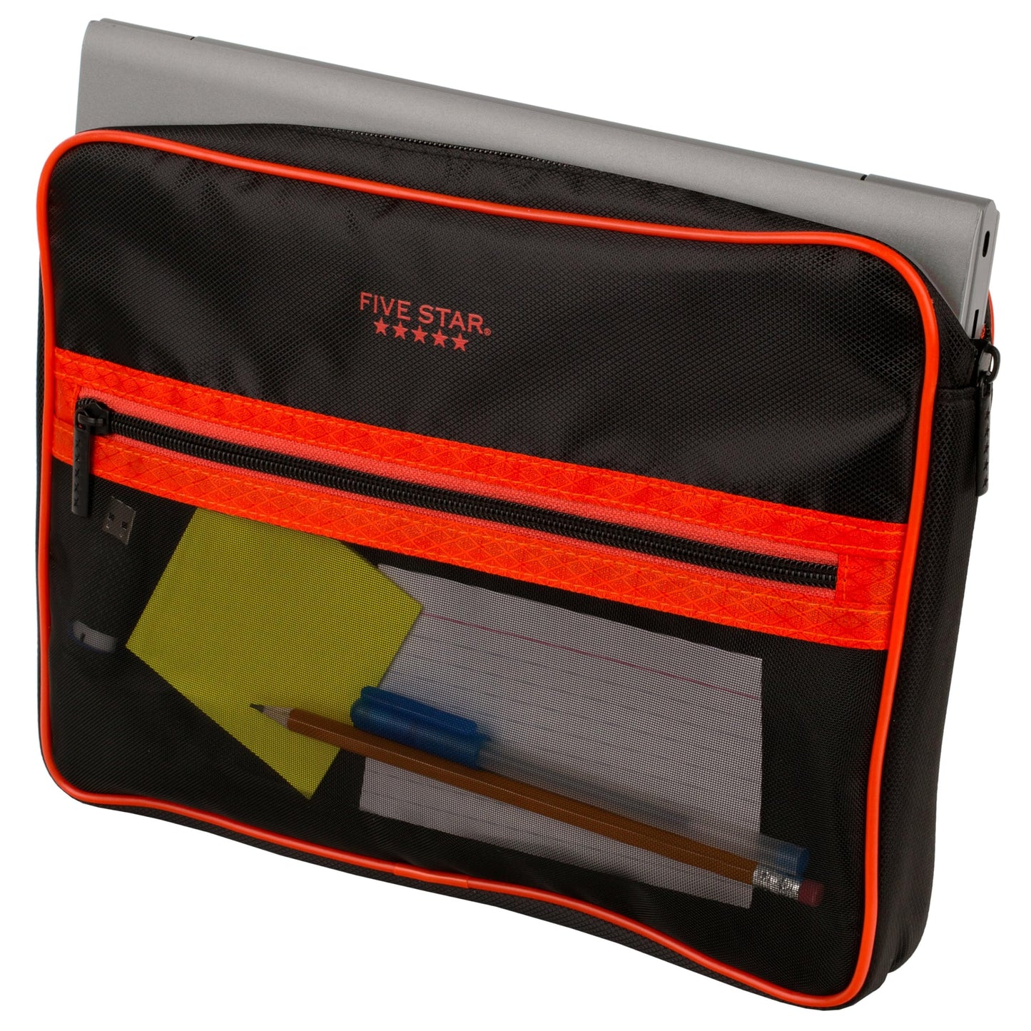 Five Star Zipper Binder, 3 Inch 3-Ring Binder with D Rings, Removable Padded Case, 5-Tab Expanding File and Multi-Use Strap, 850 Sheet Capacity, Red/Black (29296CE8)