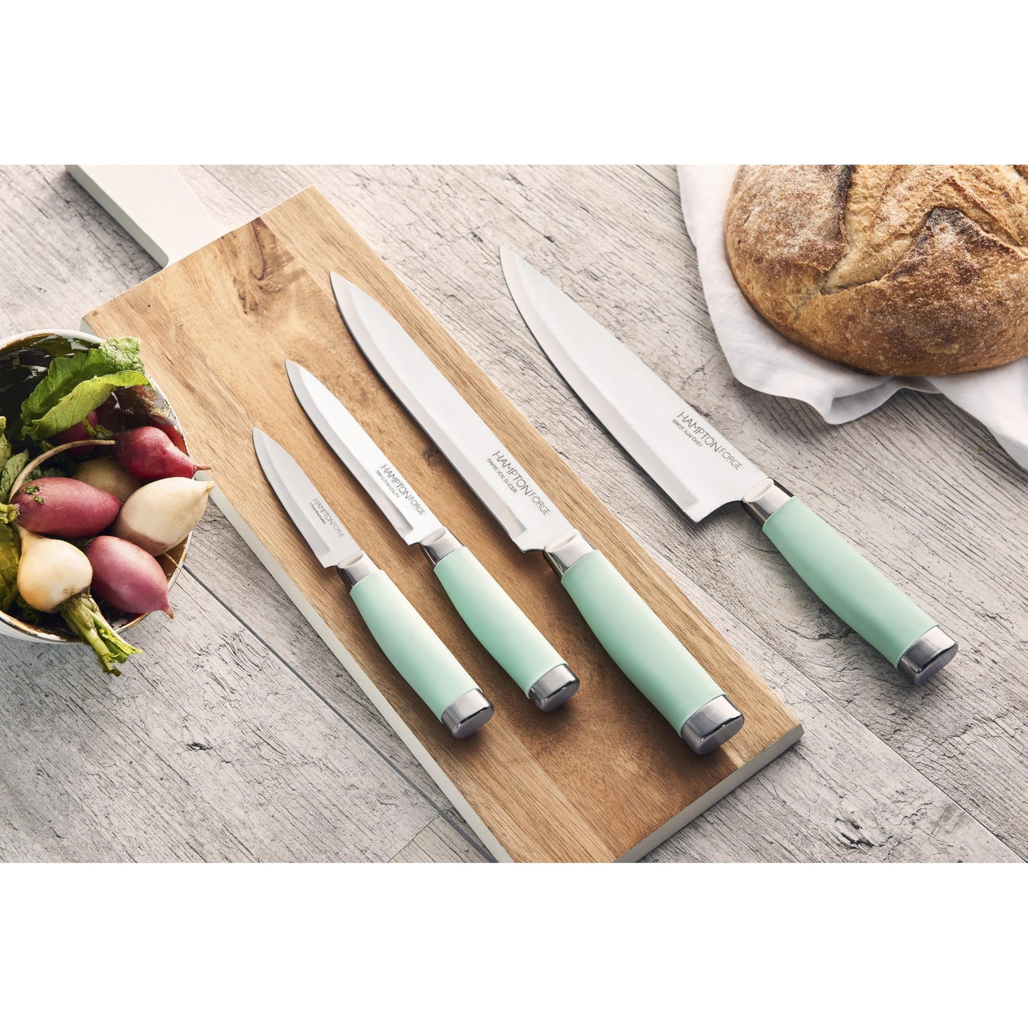 Hampton Forge EpicurePistachio–17Piece BlockSet, 17-Piece, Pistachio