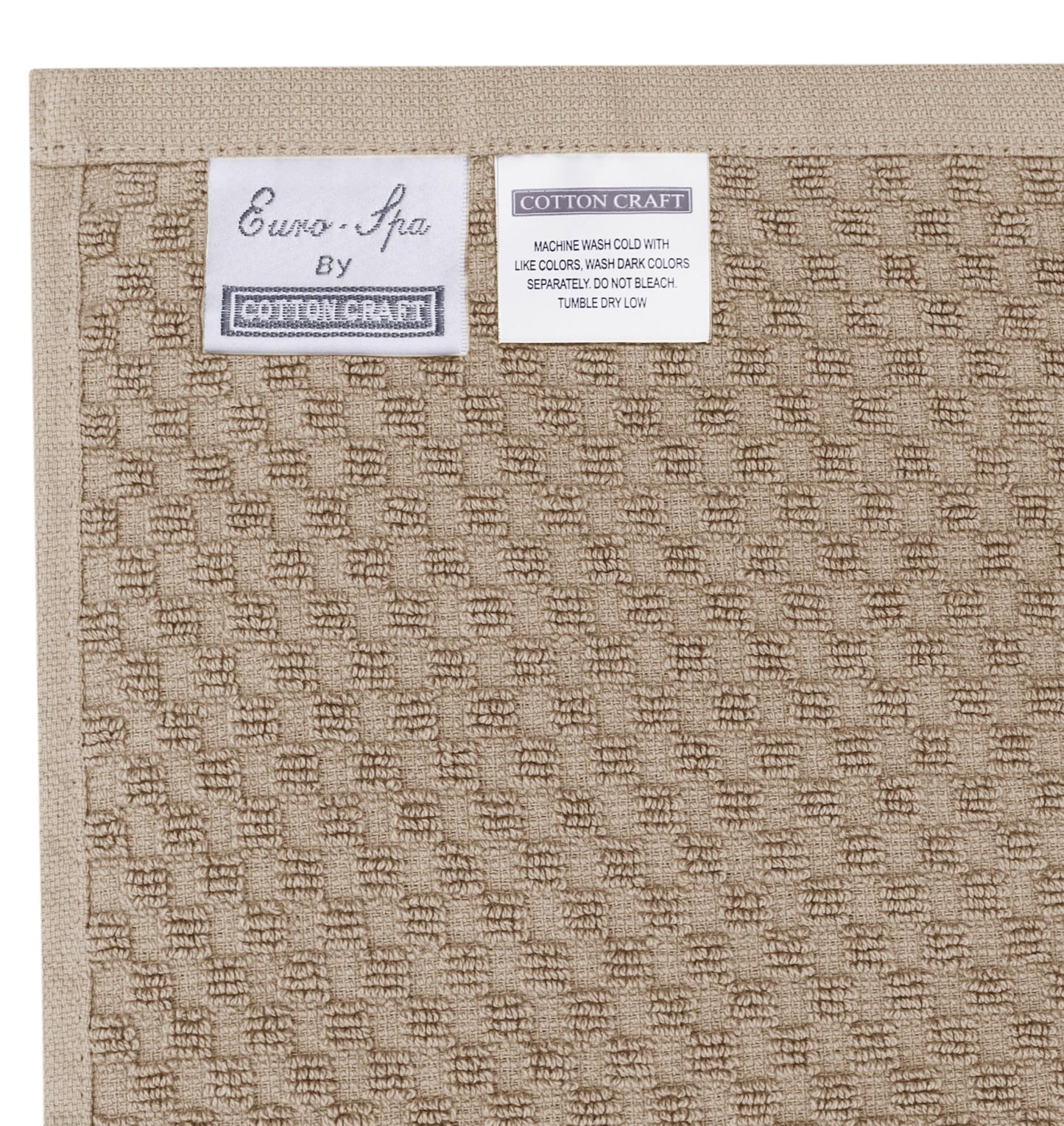 COTTON CRAFT Waffle Bath Towel - Set of 4 Luxury Euro Spa Waffle Weave Towels - 100% Ringspun Cotton Bath Towel - Super Absorbent Quick Dry Bath Towel Set - Oversized 30 inches x 56 inches - Linen