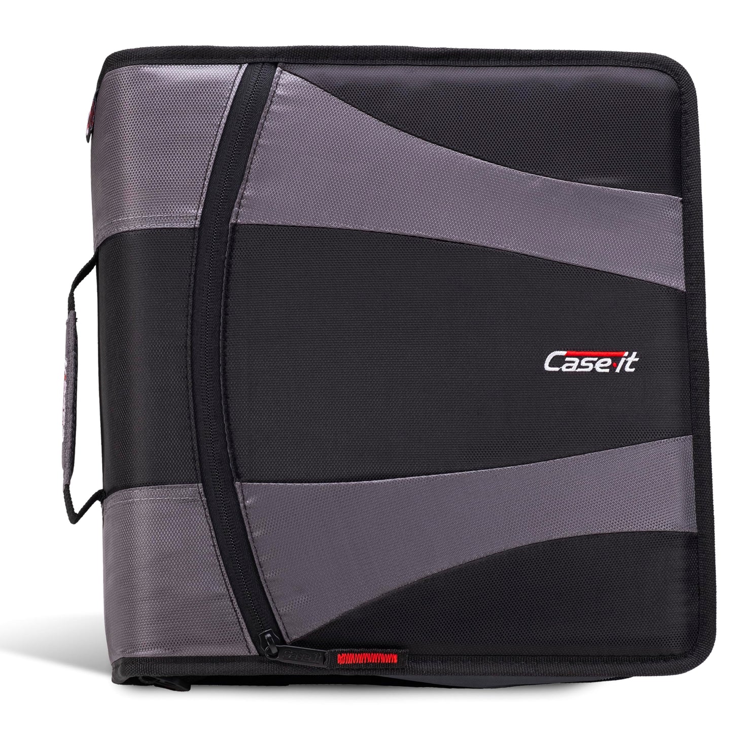 Case-it The Dual 2.0 2-in-1 Zipper Binder | Two 2-Inch D-Rings, 700 Sheet Capacity, 5-Subject Expanding File Folder, Multiple Pockets & Storage Organizer, Shoulder Strap | Dual-301 Black