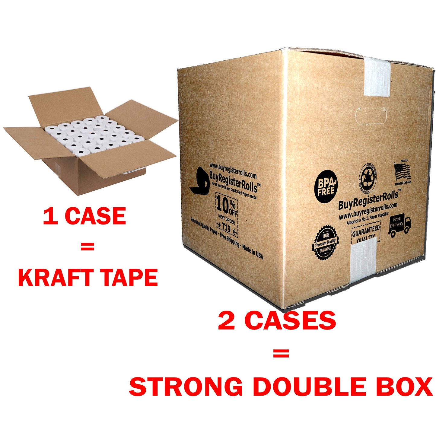 Cash Register Paper 3 1/8 x 200 Thermal Rolls 50 Pack Works With Star Micronics TSP143IIIU USB Receipt Printer Paper Clover Station BPA Free From BuyRegisterRolls.