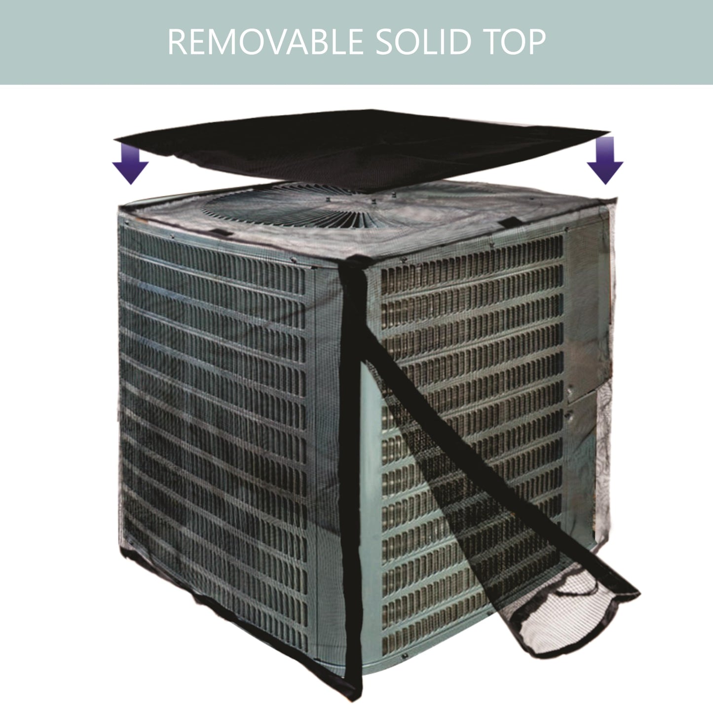 MODERN WAVE Central Air Conditioner Cover for Outside Units 37 x 37 x 40 inches - Full Universal Outdoor AC Cover Defender (Mesh, 37" x 37" x 40")