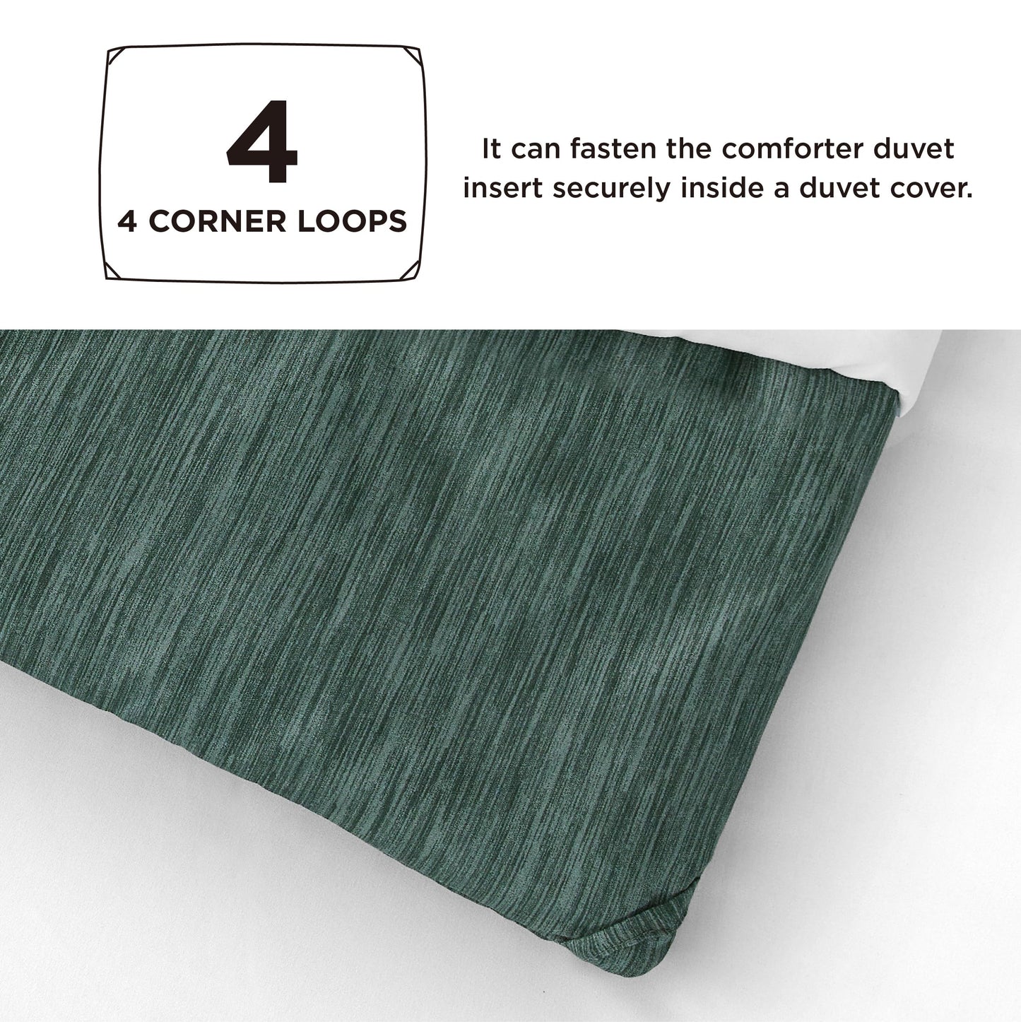 Bedsure Queen Comforter Set - Emerald Green Soft Bedding for All Seasons, Cationic Dyed Bed Set, 3 Pieces, 1 Queen Size Comforter (90"x90") and 2 Pillow Shams (20"x26"+2")