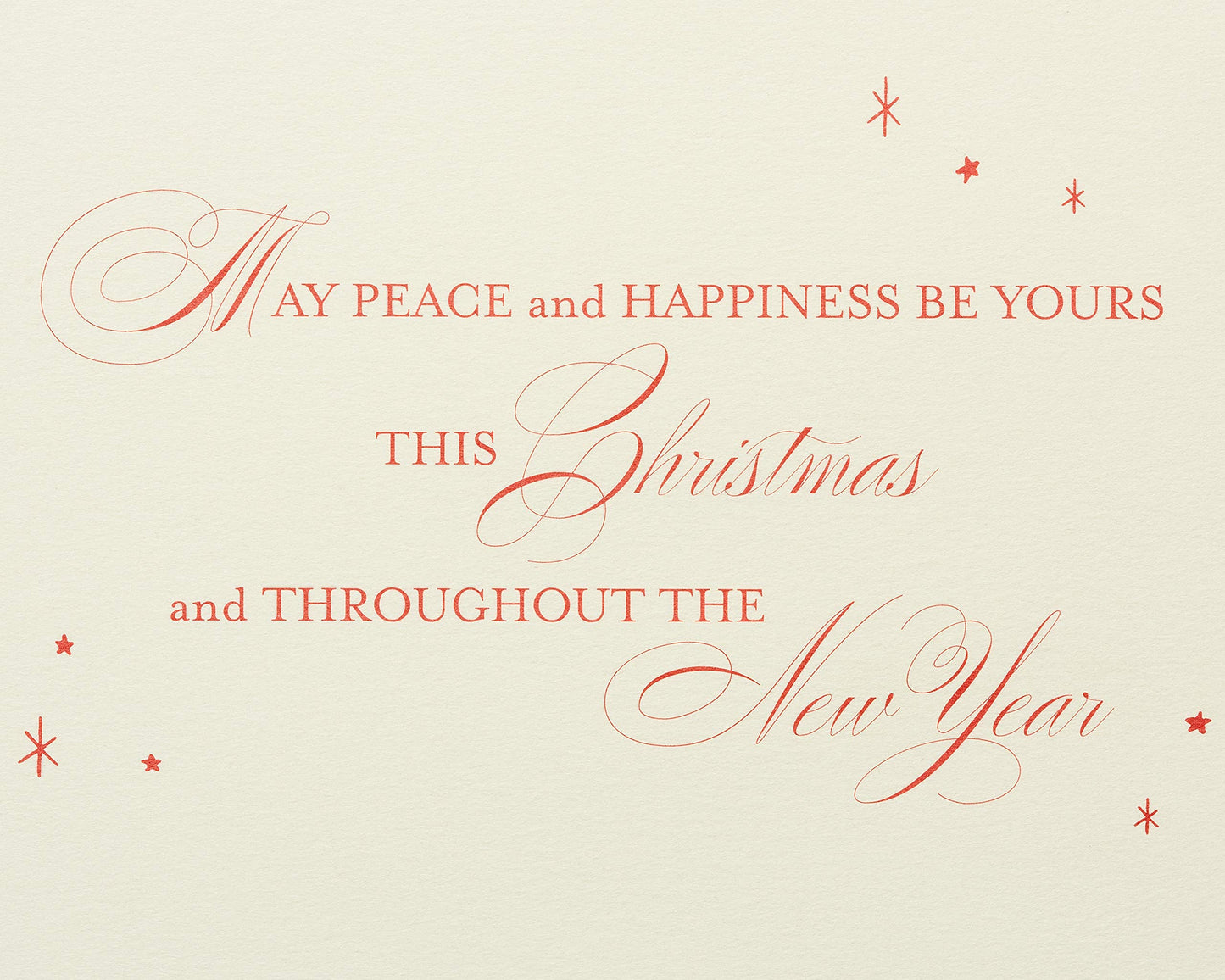 Papyrus Boxed Christmas Cards with Envelopes, Peace and Happiness, Christmas Tree (12-Count)