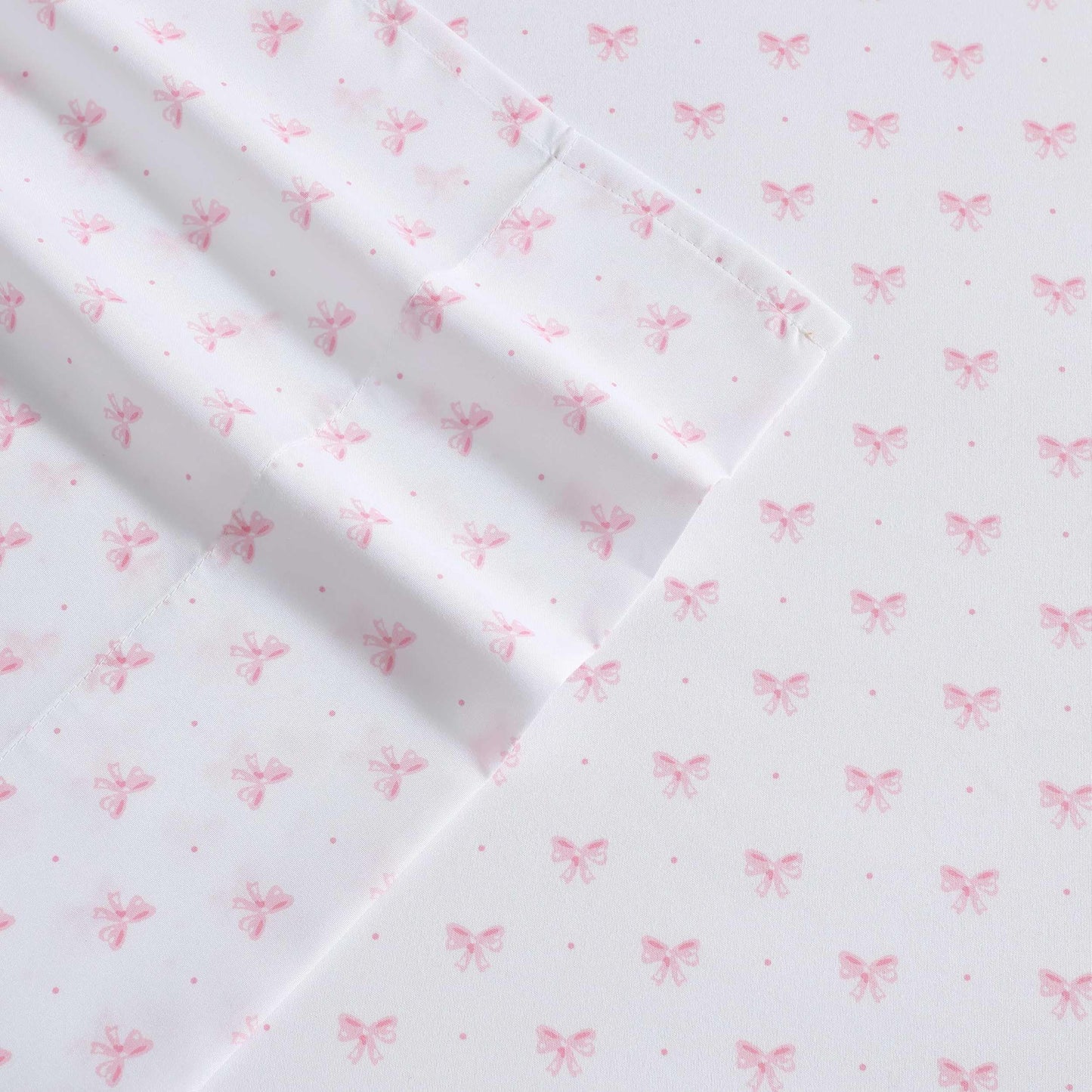 Laura Ashley Kids - Twin Sheet Set, Ultra-Soft Microfiber Bedding with Fully Elastic Fitted Sheet, Kids Bed Set with Pillowcase, Easy Care Bedding (Lovely Bows)