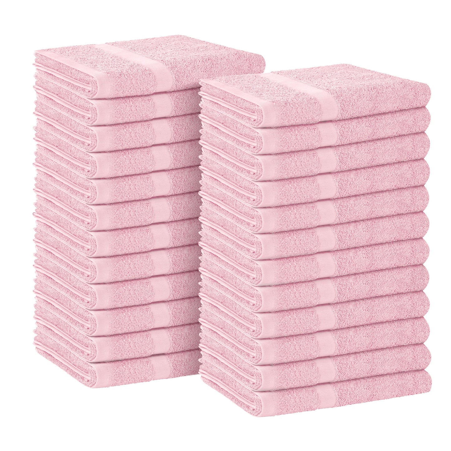 Avalon Towels Salon Towel - Pink Hand Towels Bulk Pack of 24 - 100% Cotton Absorbent Spa, Facial & Gym Towel for Working Out - 16x27 Inches (Not Bleach Proof)