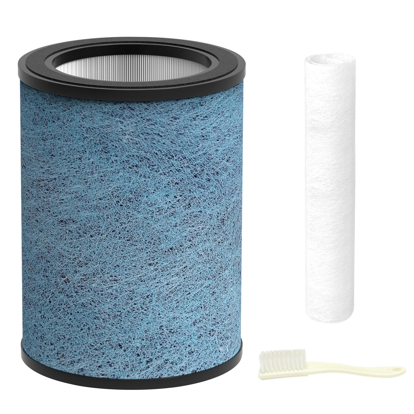 HP302 Neverchange Replacement Filter Compatible with Shark HP301 HP302 AP1000 HC501 HC502 Air Purifier MAX, 4-in-1 H13 Grade True HEPA Filter, Part # HE2FKBAS, HE3FKPET
