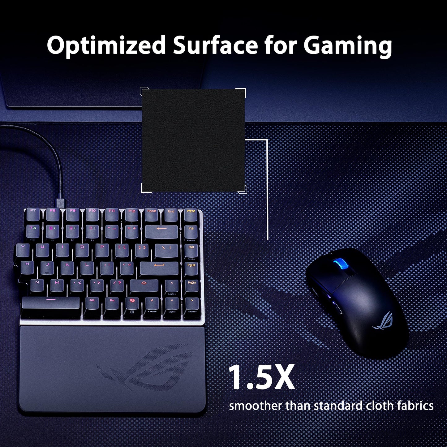 ASUS ROG Sheath II XXL Gaming Mouse Pad – 35.4” x 15.7”, Advanced Cooling Fabric, 1.5X Smoother Textile-Weave Surface, Flat-Stitched Durable Edges, Non-Slip Base - Black