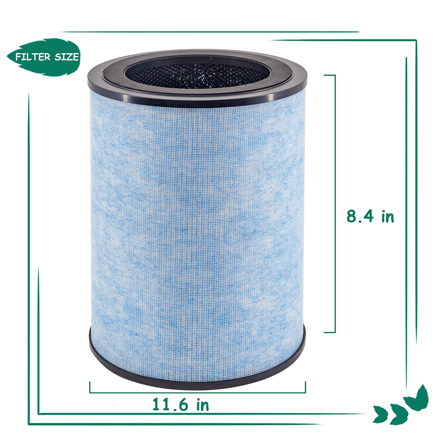 Asheviller AP300 Filter Replacement, Compatible with Instant® AP300 Air Purifier, H13 Grade True HEPA and Activated Carbon Filters, Compare to F300 Filter,2 Pack