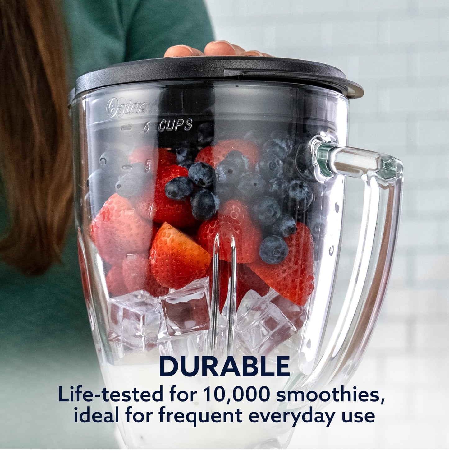 Oster® Classic Series 8-Speed Blender with 6-Cup Glass Jar, Gray