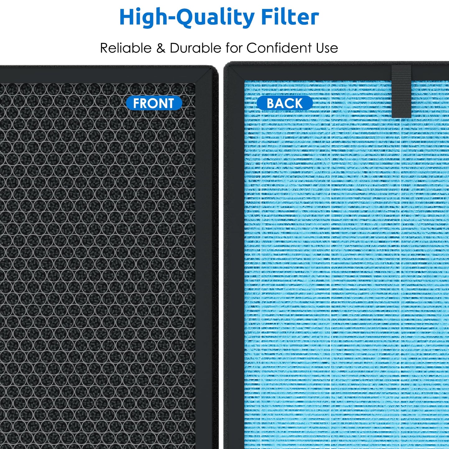 2 Pack AP1002 H13 True HEPA Replacement Filter AP1002-RF, Compatible with AIRTOK AP1002 Air Purifier