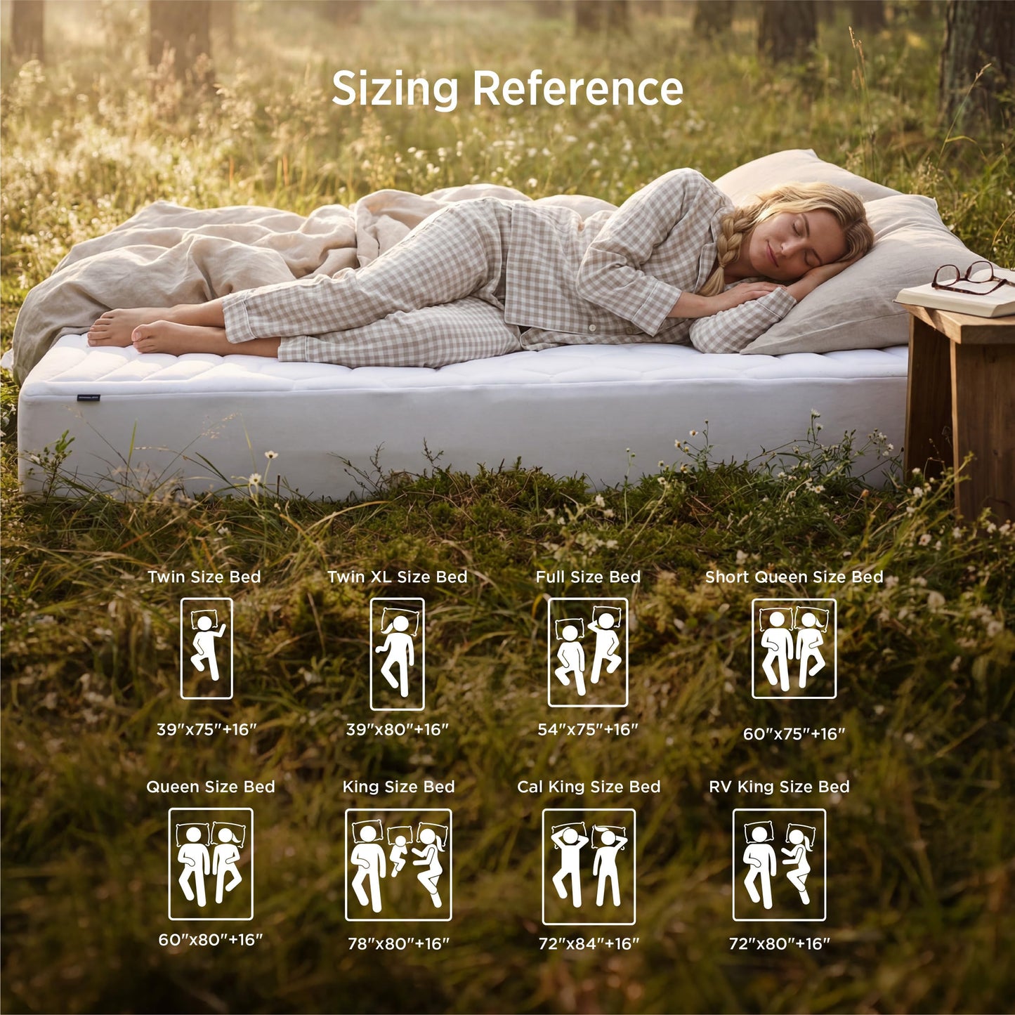 Bedsure King Mattress Pad - Quilted Fitted Mattress Topper Protector with 8-21 Inches Deep Pocket, Noiseless Breathable Bed Cover Padded, Machine Washable, White, 78x80 Inches