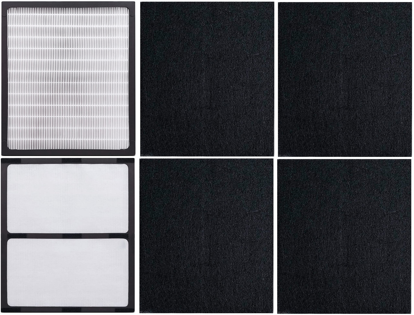 2 Pack Replacement Filters - D for Idylis - IAF-H-100D - Air Purifier AC-2118, AC-2123, IAP-10-280, 1AP10280, Includes 2 x Idylis Hepa and 4 x Carbon Pre-Filters