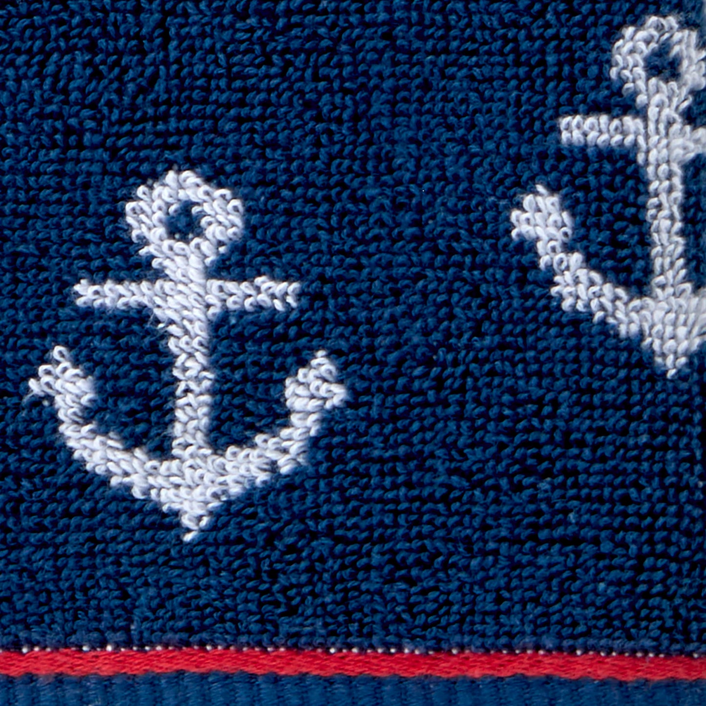 SKL Home Anchor Hand Towel 2pc Set for Bath/Kitchen/Bar & Gift, Navy