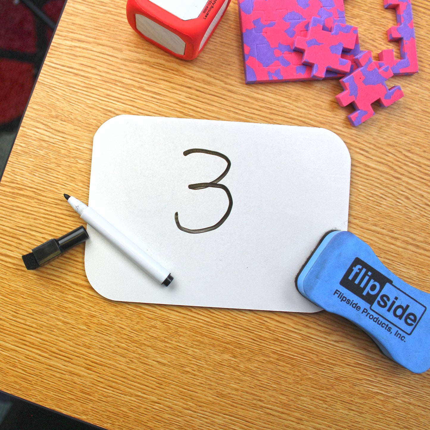 Flipside Products 5" x 7" Two-Sided Dry Erase White Boards, Classroom Pack, Double Sided Lapboard for Class, Reusable for Group Participation - 24 Pack
