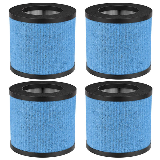 4 Pack TPAP002 Filter Replacement 3-in-1 Upgraded Compatible with TOPPIN TPAP002 Air Purifier Comfy Air C1, Part #TPFF002