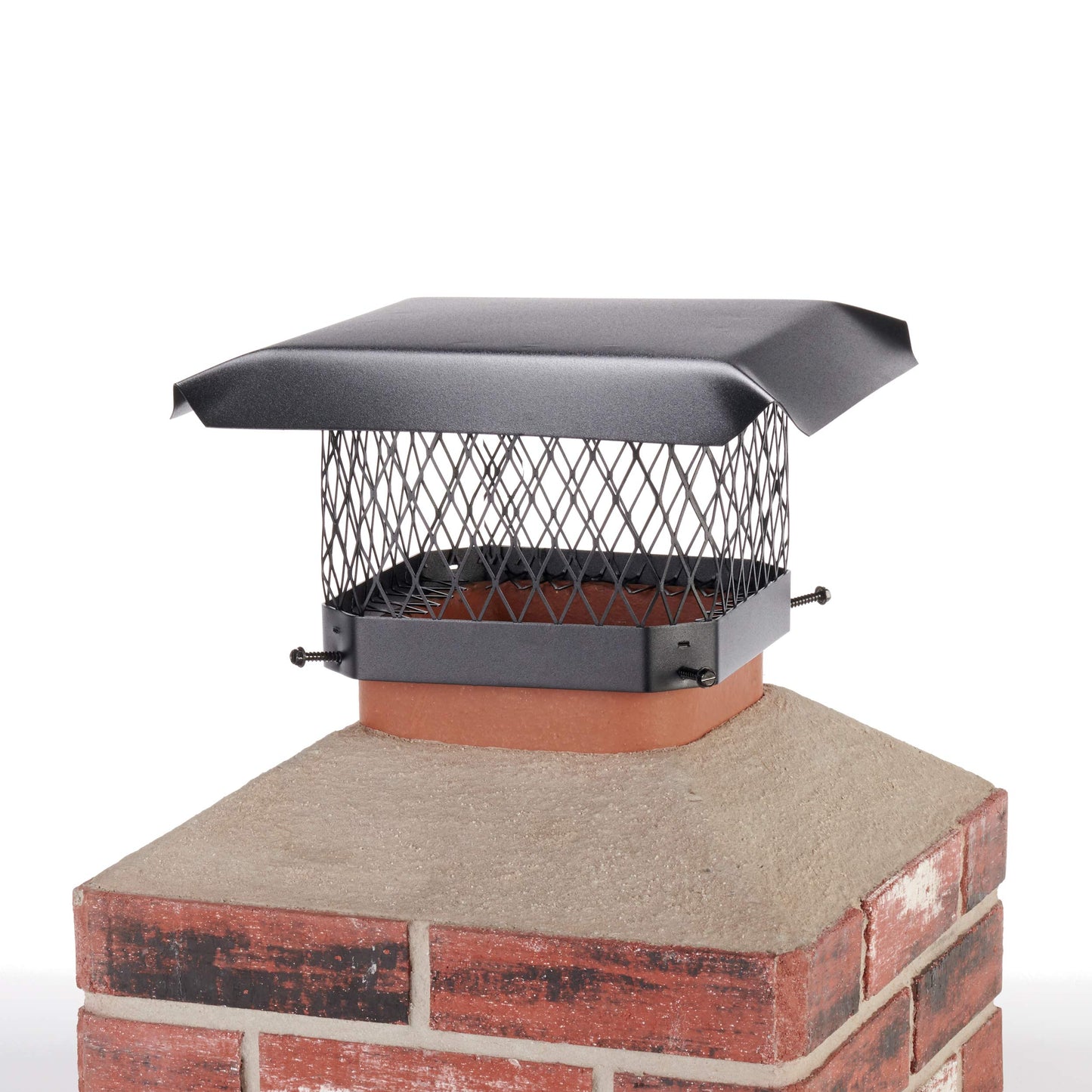 Shelter 9" x 9" Single Flue Bolt-On Chimney Cap, Fully Assembled, Galvanized Steel