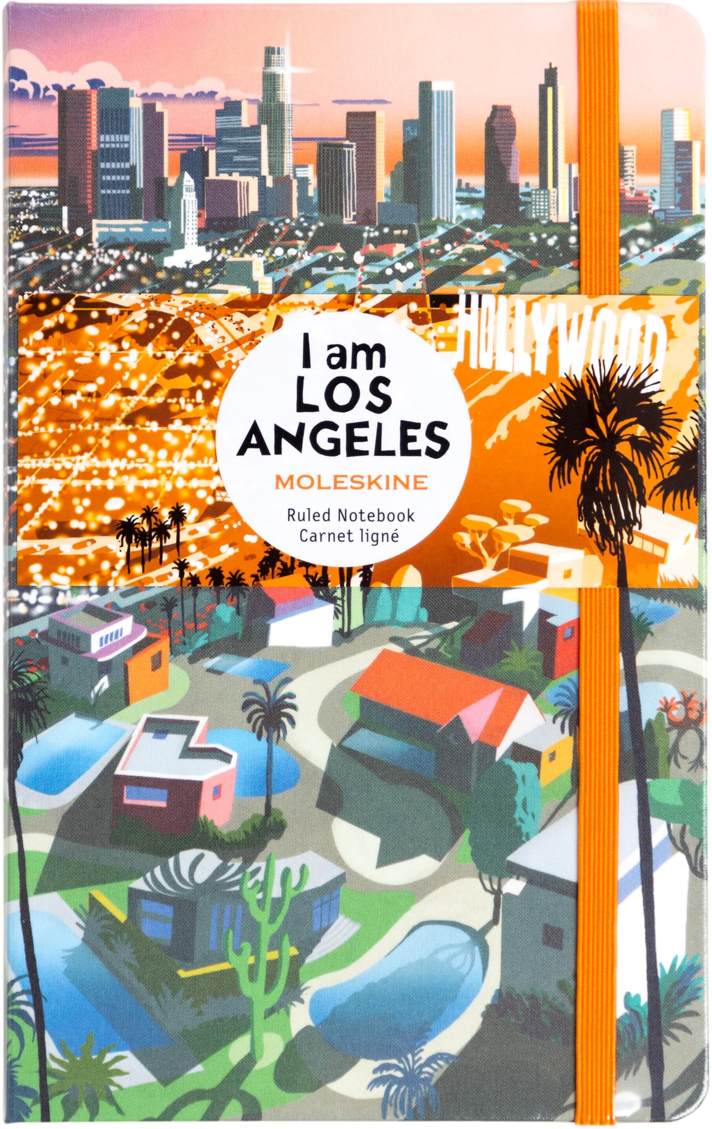 Moleskine Limited Edition I Am the City Los Angeles Notebook, Hard Cover, Large (5" x 8.25"), Ruled, 240 Pages, Hollywood Sign Design