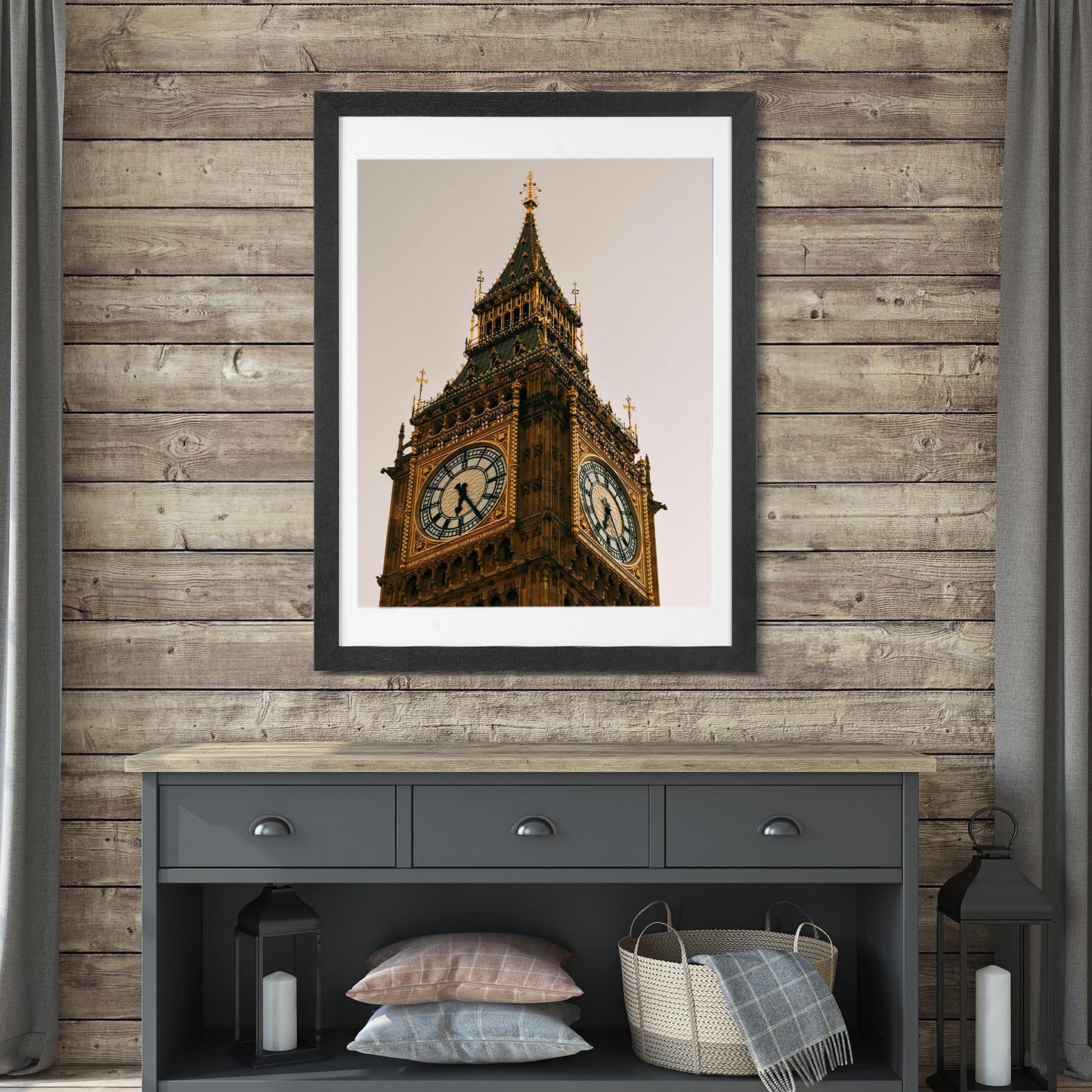 HOUSE DAY Poster Frames 18 x 24 MDF Wood and Polished Plexiglass 18x24 Frame without Mat or 16x20 with Mat, Horizontal or Vertical Wall Mounting 18 x 24 Poster Frame 18x24 Poster Frame Black Frames for Large Size Picture 3 Pack