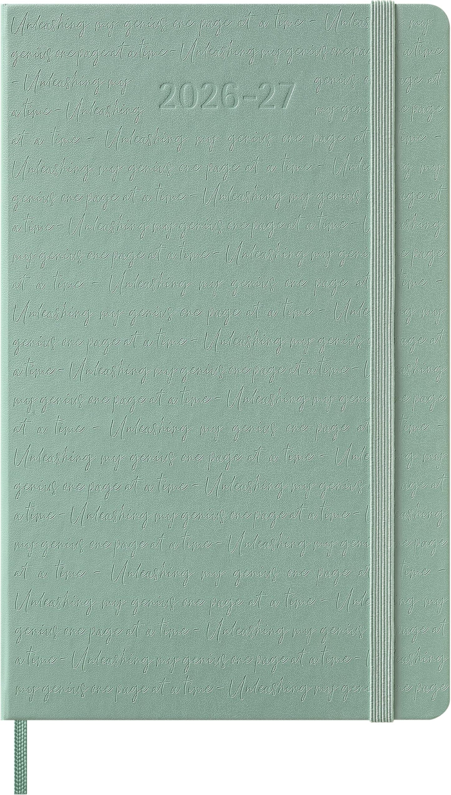 Moleskine Classic 18 Month 2026-2027 Weekly Planner, Hard Cover, Large (5" x 8.25"), Sage Green, 208 pages