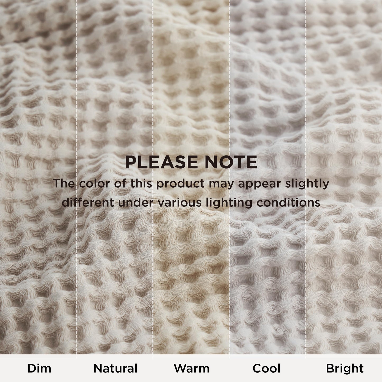 Bedsure 100% Cotton Blanket Queen Size for Spring Summer, Waffle Weave Thin Lightweight Breathable Blanket for Bed, Cotton Bedding Room Decor Gifts for Women, Men, Linen, 90" x 90"