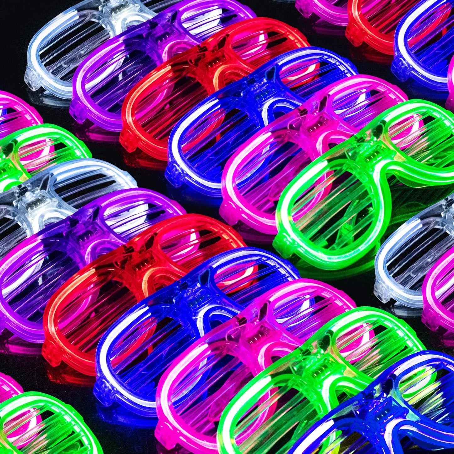 150 Pack Light up Glasses(6 Colors) with 3 Flashing Mode, LED Glasses Bulk For Halloween Neon Rave Party Supplies, Glow in the Dark Party Favor Glasses for Carnival Festival Birthday Wedding Adult Kid