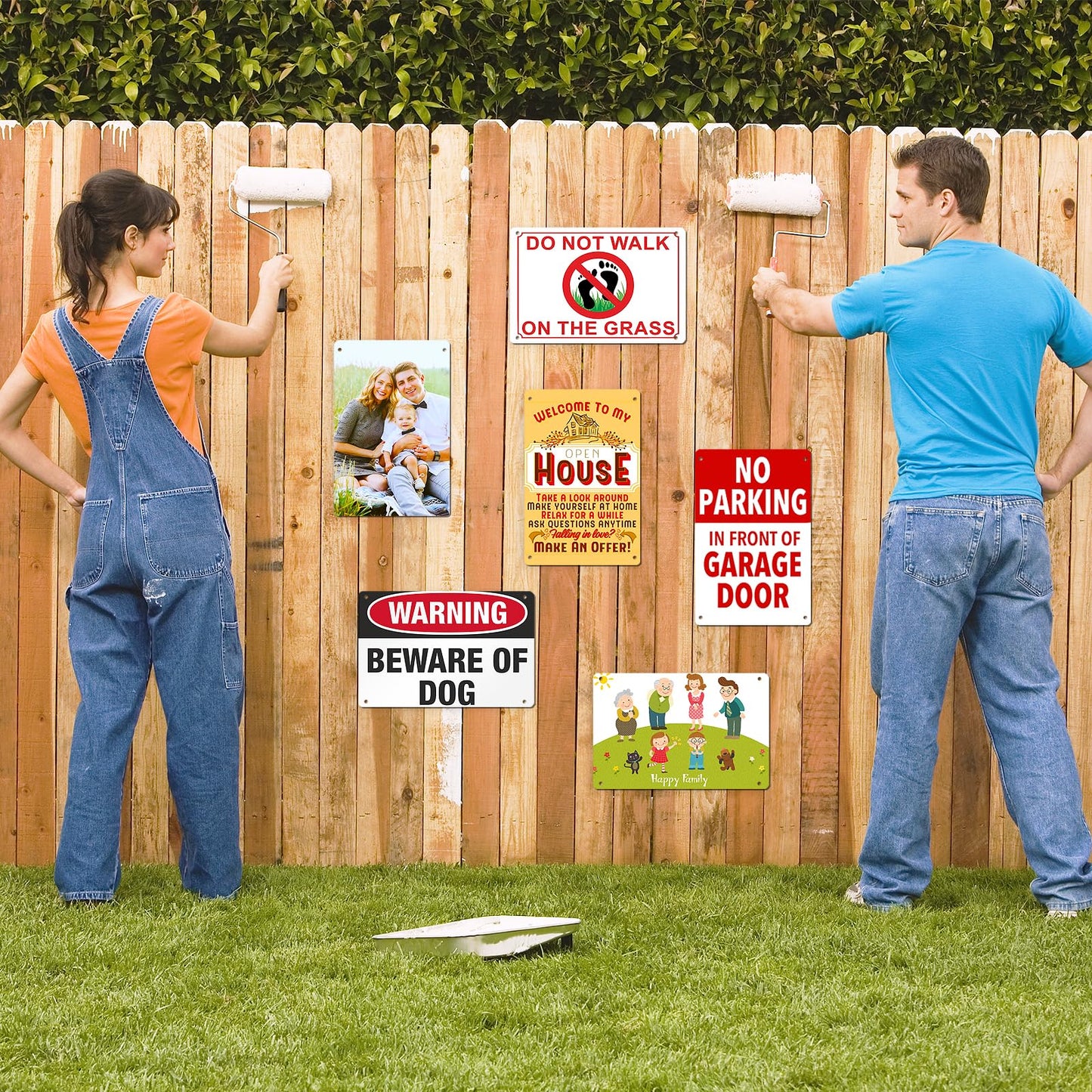 10 Pack 10"x 14" Sublimation Metal Sign Blank, 0.45mm White Blank Metal Sign Aluminum Metal Signs for Parking Garden Advertising Sign