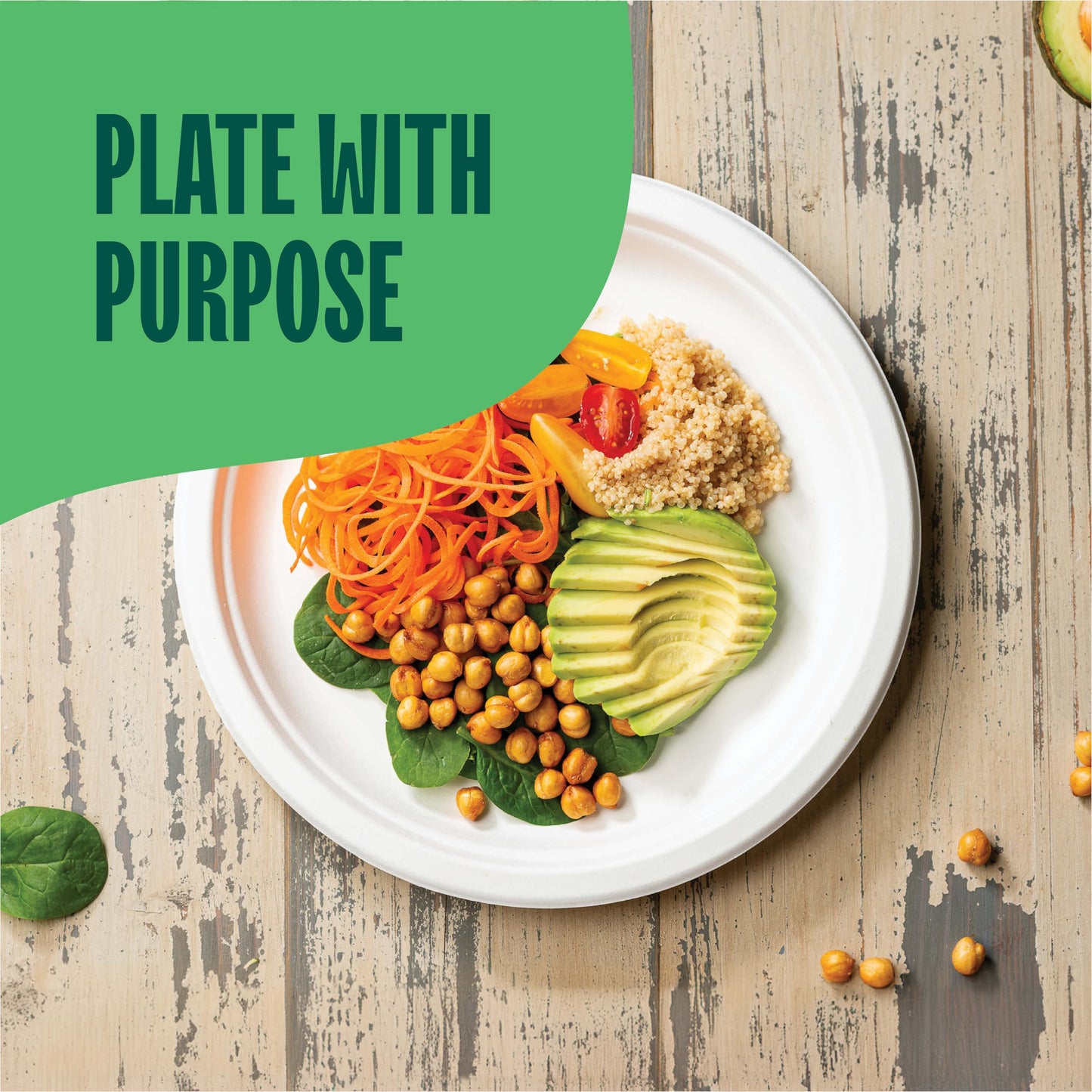 100% Compostable Disposable Paper Plates [125-Pack] - (PFAS-Free) - [10 Inch] Heavy Duty, Eco-Friendly, Biodegradable Bagasse Dinner Plates - Natural Brown 10" Plate by Stack Man (BPI Certified)