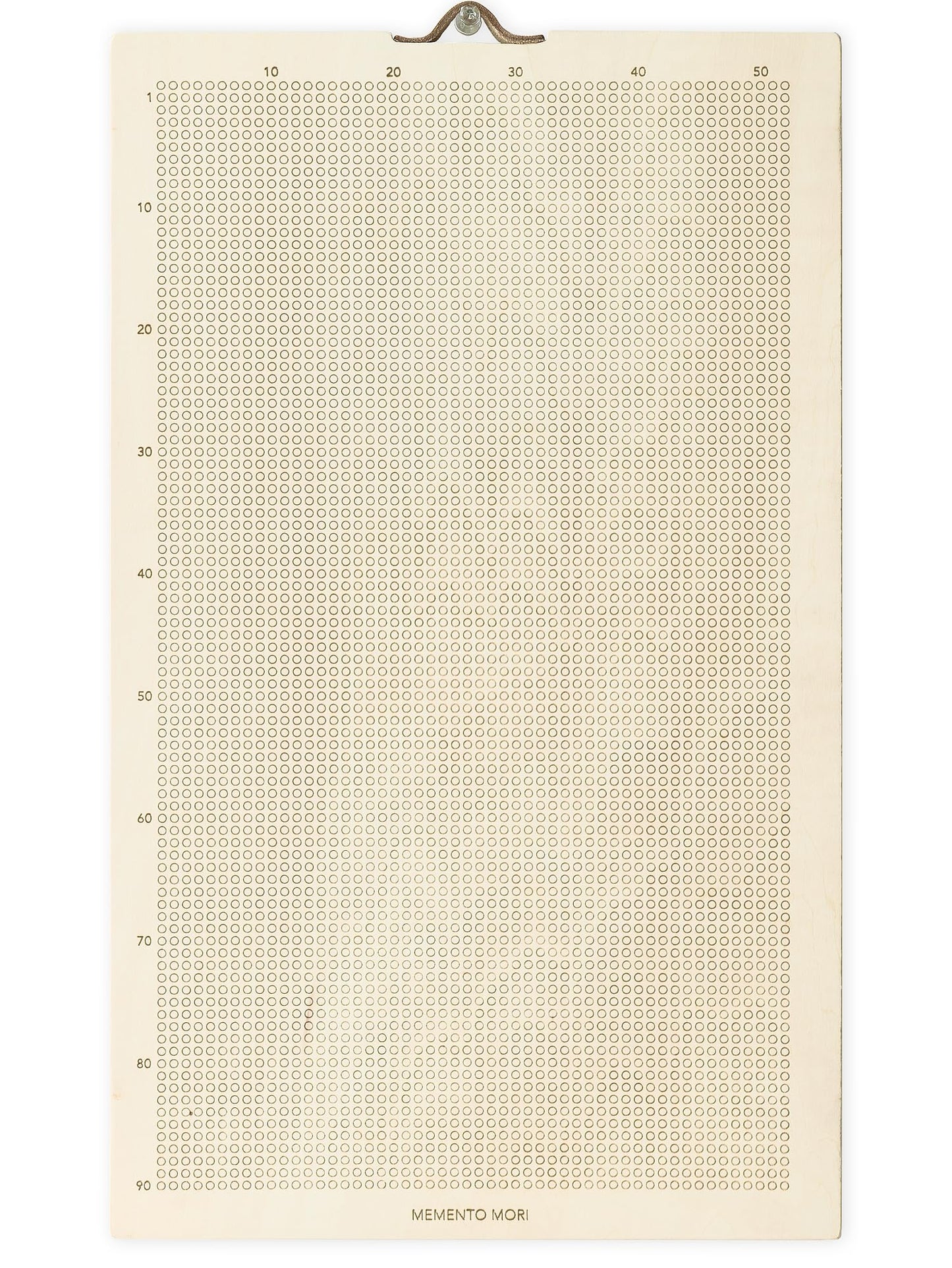 ArtMinder Wooden Life Calendar - 90 Years in Weeks Poster of My Memento Mori Motivational Stoic Calendar to Develop Habits in 4K (Birch Wood - Circles)