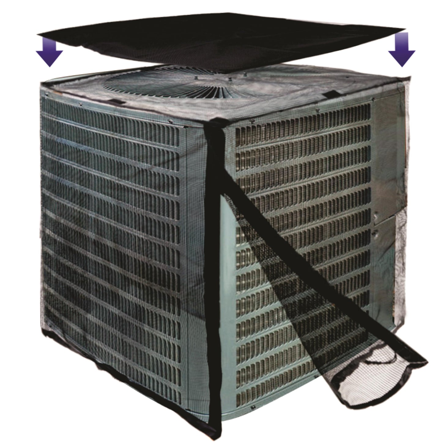 MODERN WAVE Central Air Conditioner Cover for Outside Units 37 x 37 x 40 inches - Full Universal Outdoor AC Cover Defender (Mesh, 37" x 37" x 40")
