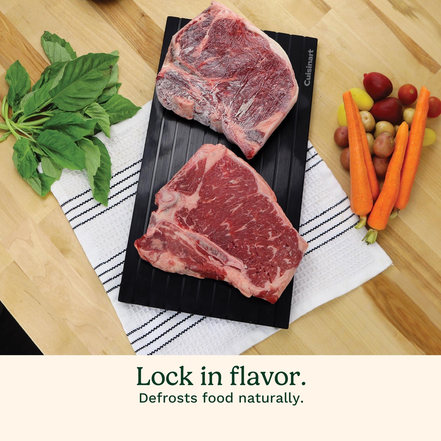 Cuisinart BBQ Defrosting Tray, Conductive Aluminum Rapid Thaw Plate for Frozen Meat, Quick Defrosting Tool that Preserves Natural Flavors, Non Stick Easy to Clean Kitchen Gadget & Grilling Accessories