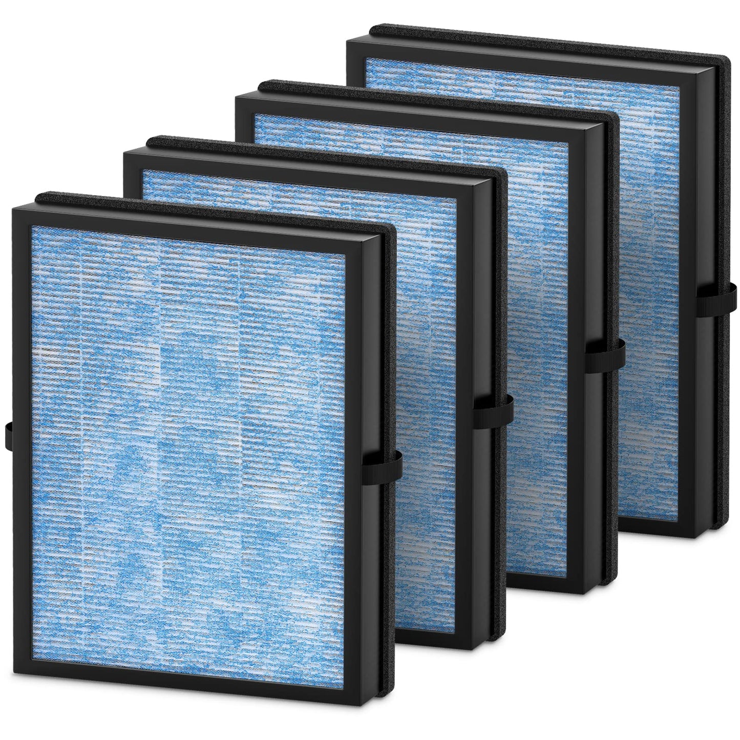 MK04 Filter Compatible with AROEVE MK04 Air Purifier Replacement 4-Layer HEPA Filter for Dust Pet Dander Smoke Pollen for Home and Office Up to 1095 Sq.Ft, MK-04LX MG04JH - Standard Version, 4 Pack