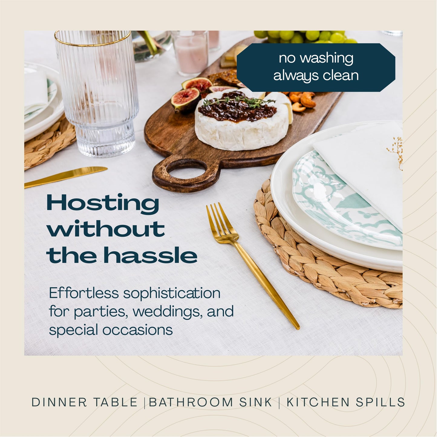 Lintext Disposable Linen-Feel Guest Towels - 12" x 17" Cloth-Like Hand Towels - Soft And Absorbent Paper Napkin For Bathroom, Kitchen, Or Event [Extra-Soft - Pack of 200]