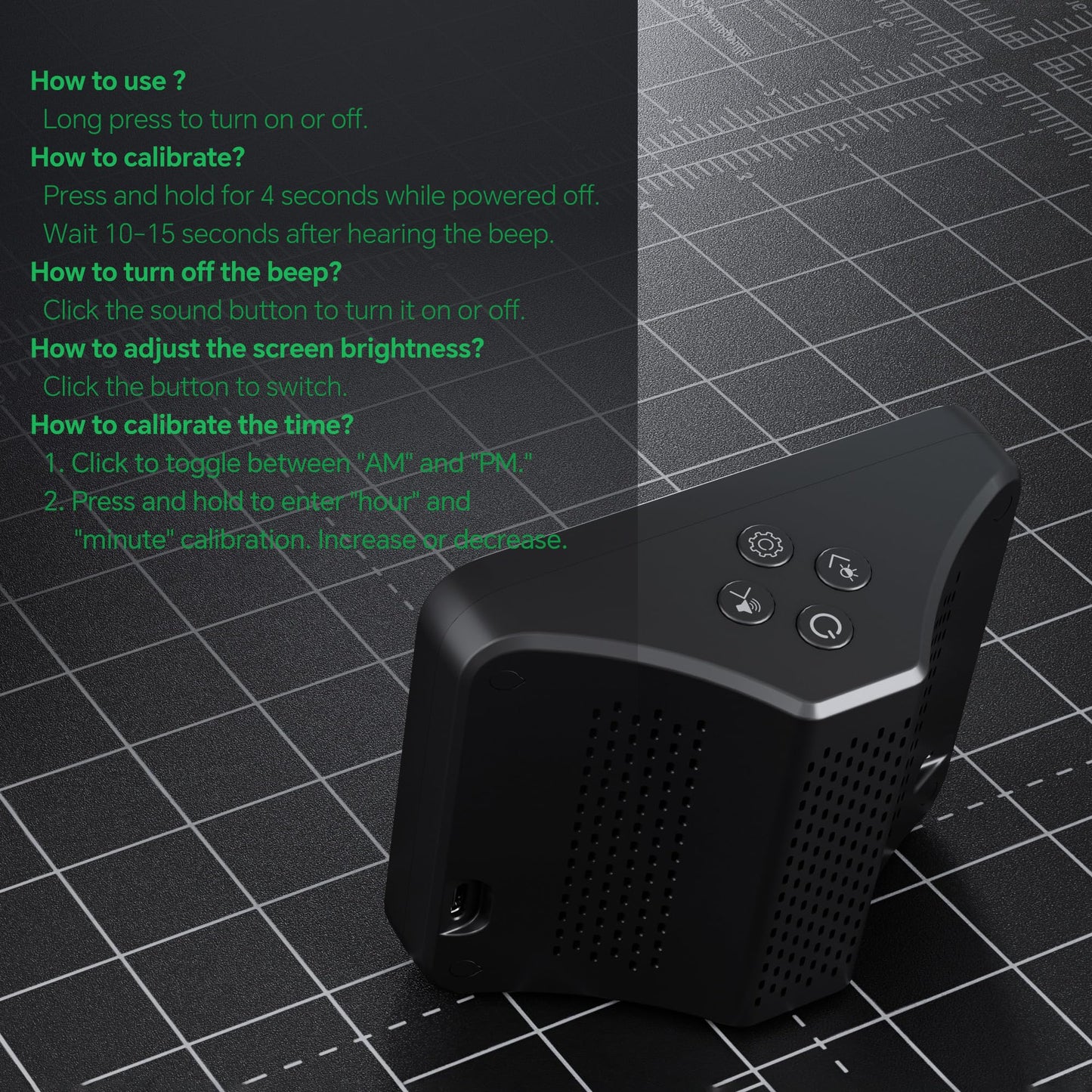 16-in-1 Air Quality Monitor Indoor with 7AQI Beep Alarm, CO2 Monitor, Air Quality Detector with PM1.0 | PM2.5 | PM10 | Temp | HUM | Formaldehyde | VOC Tester for Home Office Plant