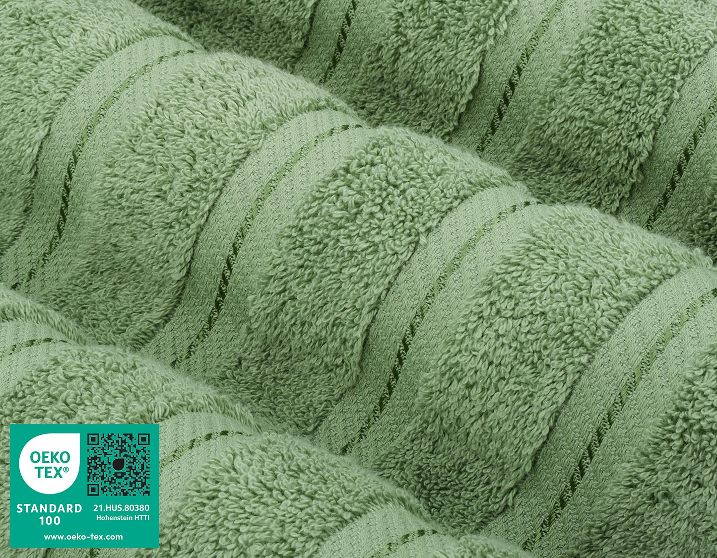 American Soft Linen Luxury 4 Piece Bath Towel Set, 600 GSM 100% Cotton Turkish Bath Towels for Bathroom, 27x54 in Large Bathroom Shower Towels, Sage Green