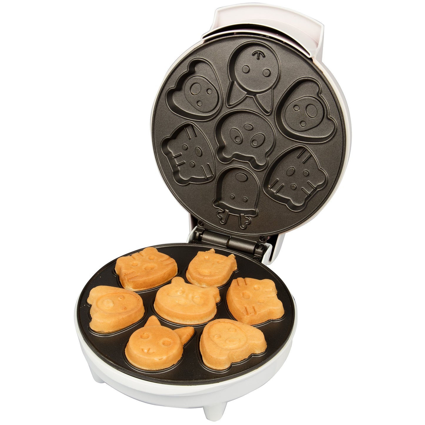 Waffle Wow! Animal Friends Waffle Maker – 7 Cute Animal Shapes, Nonstick Mini Electric Waffler for Kids Breakfast & Parties- Quick Heat Easy Release, Compact Storage, Family Fun, Includes Recipe Guide