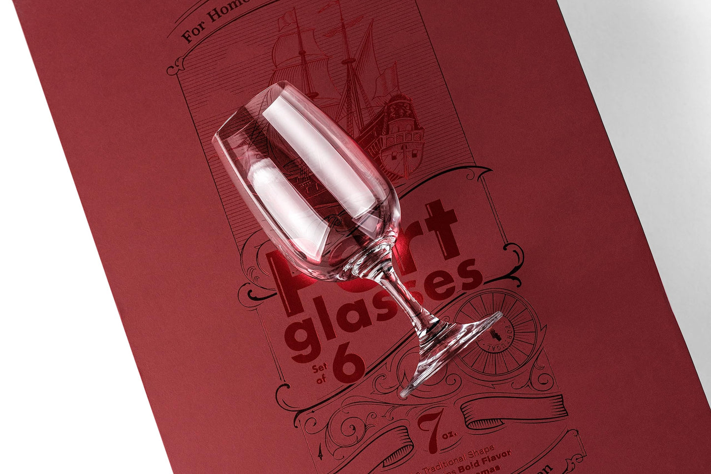 GLASSIQUE CADEAU Port and Dessert Wine, Sherry, Cordial, Aperitif Tasting Glasses | Set of 6 Small Crystal 7 oz Sippers | Mini Short Stem Nosing Taster Copitas