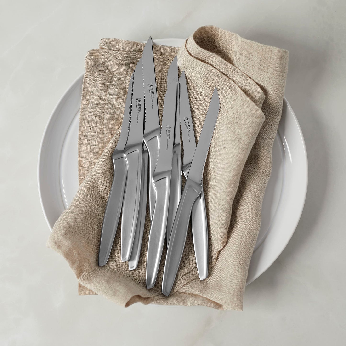 HENCKELS Razor-Sharp Steak Knife Set of 8, German Engineered Informed by 100+ Years of Mastery, Sliver