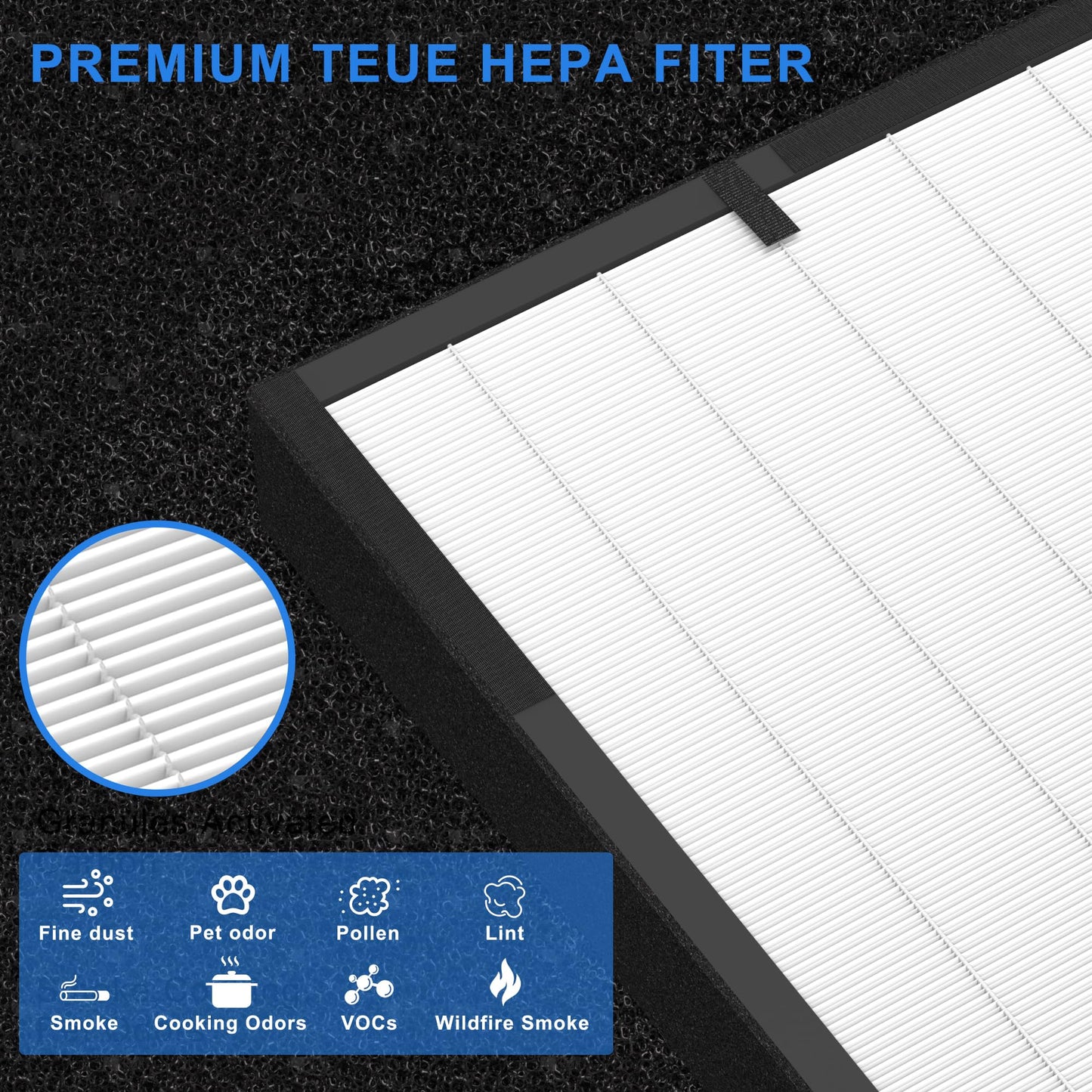 45i Replacement Filter Compatible with A-len Breathe Sm-art Flex and BH400/45i Air Purifiers, 3-in-1 HEPA Filter with 4 Activated Carbon Pre-Filters, B4-Fresh/FL40 Silver-Carbon Replacement (2 Pack)