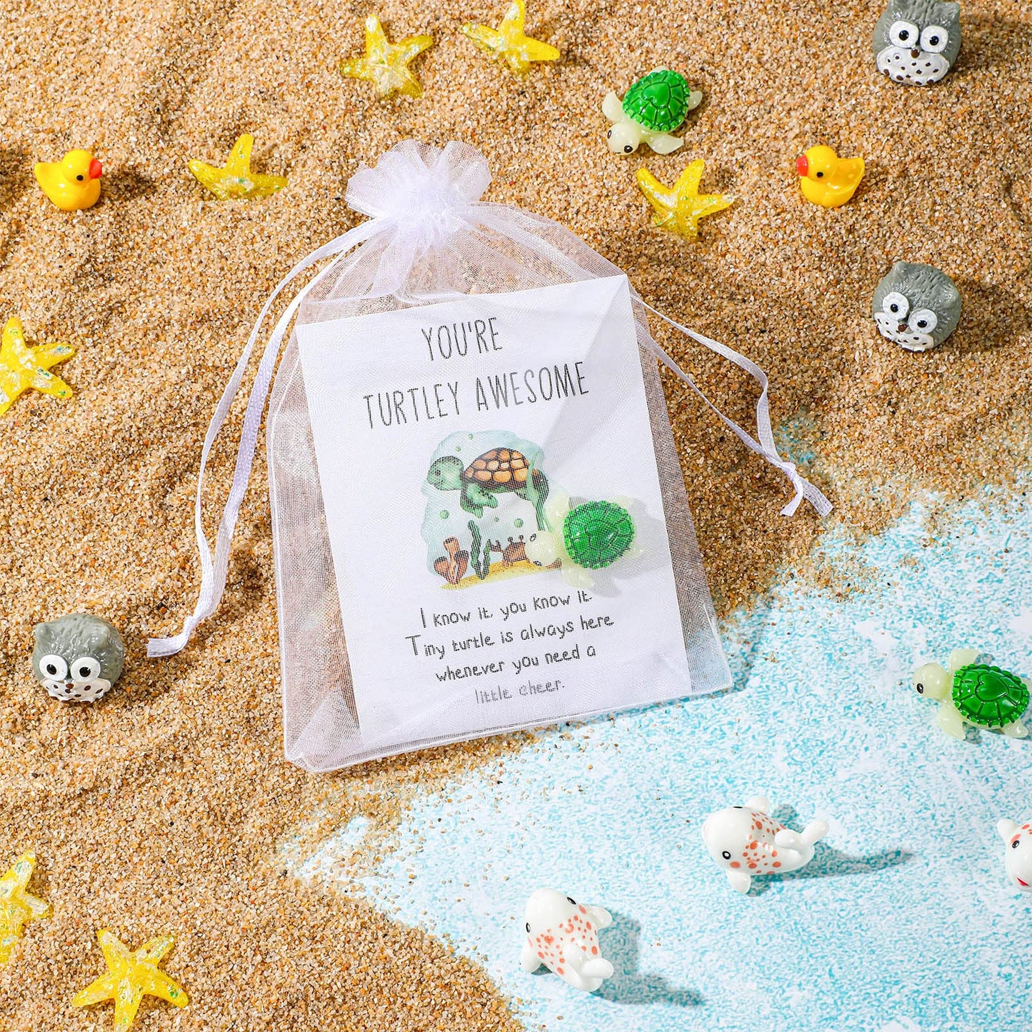 Fumete 200 Set Employee Appreciation Gifts Bulk for Coworkers End of Year Graduation CNA Week Funny Resin Animal with Pun Inspirational Note Cards Office Staff Thank You Gift