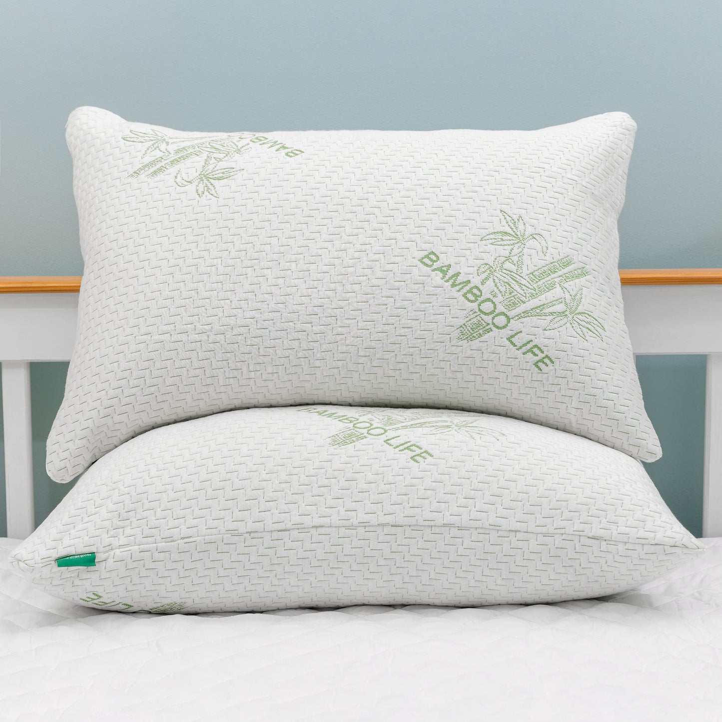 Elif King Size Pillows for Sleeping, Set of 2 – Cooling Shredded Memory Foam Pillow with Removable Cover for Back, Stomach & Side Sleepers, Rayon Derived from Bamboo, King (2 Pack)