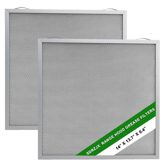 SDRZJX 2-Pack Range Hood Grease Filters 5-Layer Aluminum Mesh 14 X 13.7 X 0.4 Inchs Compatible with Broan Nutone Replace#: S97017415 97017415