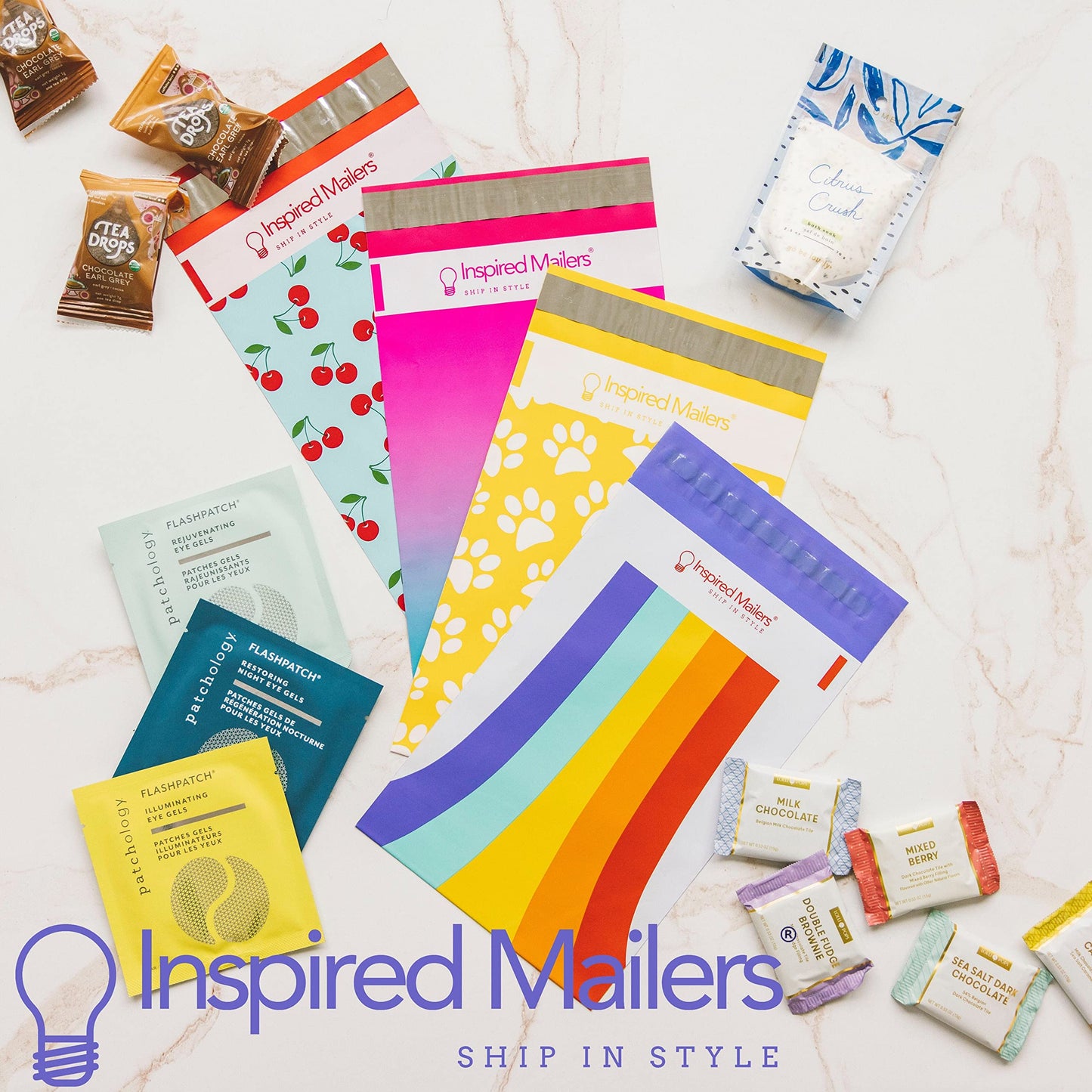 Inspired Mailers - Poly Mailers 16x22-50 Pack - Rose Gold Cheetah - Large Mailing Envelopes - Large Shipping Envelopes - Large Shipping Bags - Big Mailers